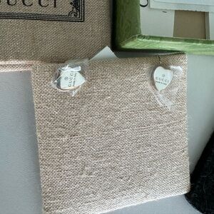 Gucci Trademark Heart Silver Earrings